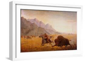 The Buffalo Hunter-Seth Eastman-Framed Giclee Print