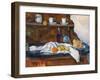 The Buffet, 1877 (Oil on Canvas)-Paul Cezanne-Framed Giclee Print