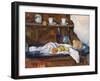 The Buffet, 1877 (Oil on Canvas)-Paul Cezanne-Framed Giclee Print