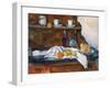 The Buffet, 1877 (Oil on Canvas)-Paul Cezanne-Framed Giclee Print