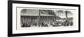 The Buffet at the Universal Exposition: Buffet around the Rotunda Panorama. Paris-null-Framed Giclee Print