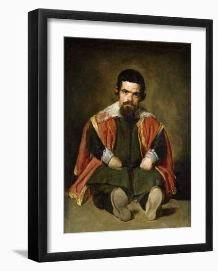 The Buffoon Sebastian De Morra, 1643-1649-Diego Velazquez-Framed Giclee Print