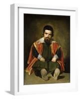 The Buffoon Sebastian De Morra, 1643-1649-Diego Velazquez-Framed Giclee Print