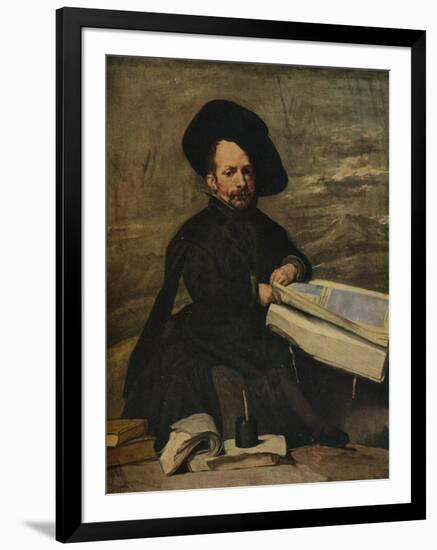 'The Buffoon with books', c1644 (1939)-Diego Velasquez-Framed Giclee Print