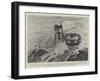 The Building of a New Lighthouse at Beachy Head-null-Framed Giclee Print