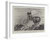 The Building of a New Lighthouse at Beachy Head-null-Framed Giclee Print