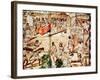 The Building of Mexico City, 16th Century-null-Framed Premium Giclee Print