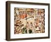 The Building of Mexico City, 16th Century-null-Framed Giclee Print