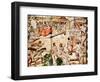 The Building of Mexico City, 16th Century-null-Framed Giclee Print