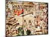 The Building of Mexico City, 16th Century-null-Mounted Giclee Print