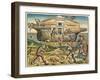 The Building of Noah's Ark, Published in the Nuremberg Chronicle, 1493-null-Framed Giclee Print