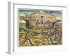 The Building of Noah's Ark, Published in the Nuremberg Chronicle, 1493-null-Framed Giclee Print