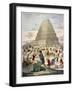 The Building of the Great Tower-null-Framed Art Print