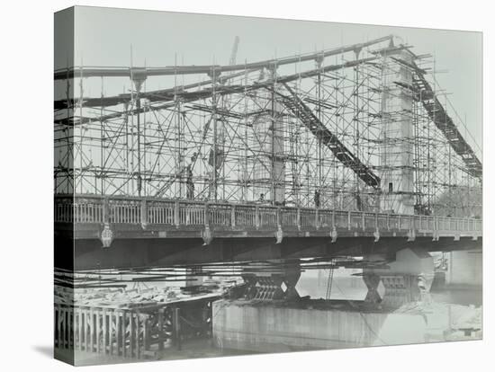 The Building of the New Chelsea Bridge, London, 1937-null-Stretched Canvas