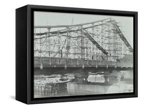 The Building of the New Chelsea Bridge, London, 1937-null-Framed Stretched Canvas