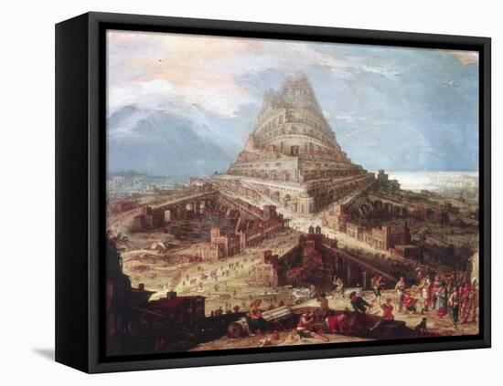 The Building of the Tower of Babel, 16th Century-null-Framed Stretched Canvas
