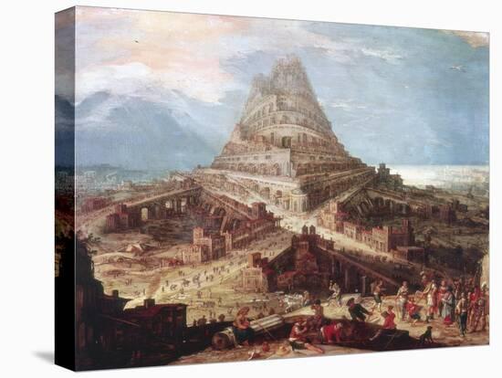 The Building of the Tower of Babel, 16th Century-null-Stretched Canvas