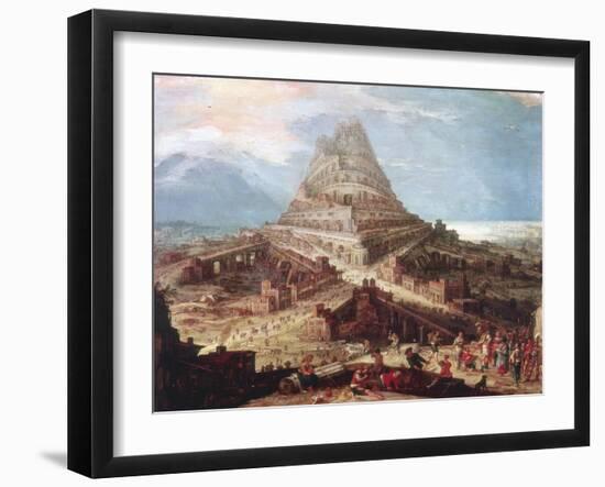 The Building of the Tower of Babel, 16th Century-null-Framed Giclee Print