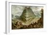 The Building of the Tower of Babel-Marten van Valckenborch-Framed Giclee Print