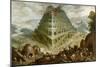 The Building of the Tower of Babel-Marten van Valckenborch-Mounted Giclee Print