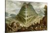 The Building of the Tower of Babel-Marten van Valckenborch-Stretched Canvas