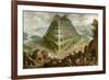 The Building of the Tower of Babel-Marten van Valckenborch-Framed Giclee Print