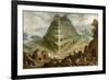 The Building of the Tower of Babel-Marten van Valckenborch-Framed Giclee Print