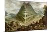The Building of the Tower of Babel-Marten van Valckenborch-Mounted Giclee Print
