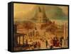 The Building of the Tower of Babel-Hendrick Van Cleve-Framed Stretched Canvas