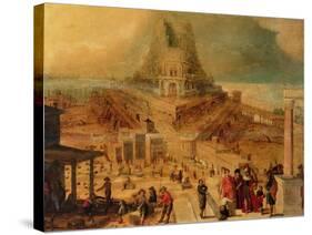 The Building of the Tower of Babel-Hendrick Van Cleve-Stretched Canvas