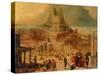 The Building of the Tower of Babel-Hendrick Van Cleve-Stretched Canvas