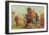 The Building of the Trojan Horse, c.1760-Giandomenico Tiepolo-Framed Giclee Print