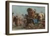 The Building of the Trojan Horse, Ca 1760-Giandomenico Tiepolo-Framed Giclee Print