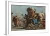 The Building of the Trojan Horse, Ca 1760-Giandomenico Tiepolo-Framed Giclee Print