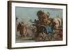 The Building of the Trojan Horse, Ca 1760-Giandomenico Tiepolo-Framed Giclee Print