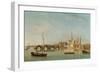 The Building of Westminster Bridge with an Imaginary View of Westminster Abbey, C.1742-Samuel Scott-Framed Giclee Print