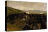 The Bulgarian Army Crossing the Serbia-Bulgarian Border, Serbian-Bulgarian War-null-Stretched Canvas