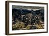 The Bulgarian Artillery Moving Towards Gurguliat, Serbian-Bulgarian War, Bulgaria-null-Framed Giclee Print