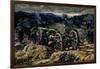 The Bulgarian Artillery Moving Towards Gurguliat, Serbian-Bulgarian War, Bulgaria-null-Framed Giclee Print