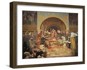 The Bulgarian Tsar Simeon (The Cycle the Slav Epi)-Alphonse Mucha-Framed Giclee Print