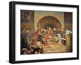 The Bulgarian Tsar Simeon (The Cycle the Slav Epi)-Alphonse Mucha-Framed Giclee Print