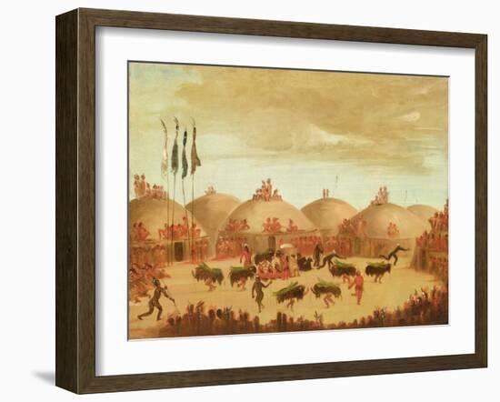 The Bull Dance-George Catlin-Framed Giclee Print