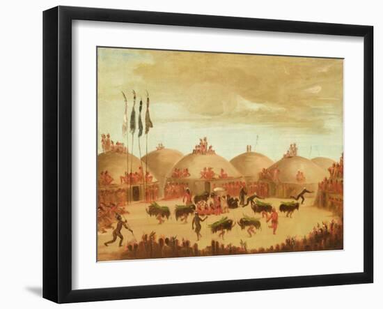 The Bull Dance-George Catlin-Framed Giclee Print