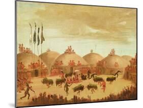 The Bull Dance-George Catlin-Mounted Giclee Print