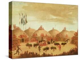 The Bull Dance-George Catlin-Stretched Canvas
