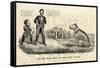 The Bull Dog on the Right Track, 1864-Currier & Ives-Framed Stretched Canvas