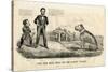 The Bull Dog on the Right Track, 1864-Currier & Ives-Stretched Canvas