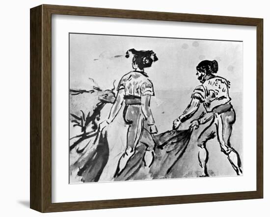 The Bull Fight, 19th Century-Constantin Guys-Framed Giclee Print