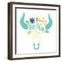 The Bull-Jace Grey-Framed Art Print