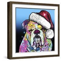 The Bulldog Christmas-Dean Russo-Framed Giclee Print